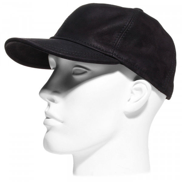 casquette baseball cuir noir